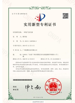 A hydrogen generator patent